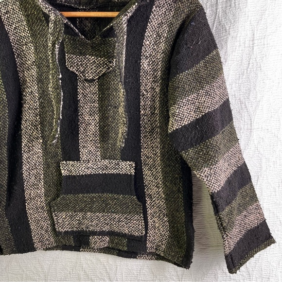 Serape hoodie blanket pullover drug rug womens small or childs large classic 90s - Picture 3 of 16